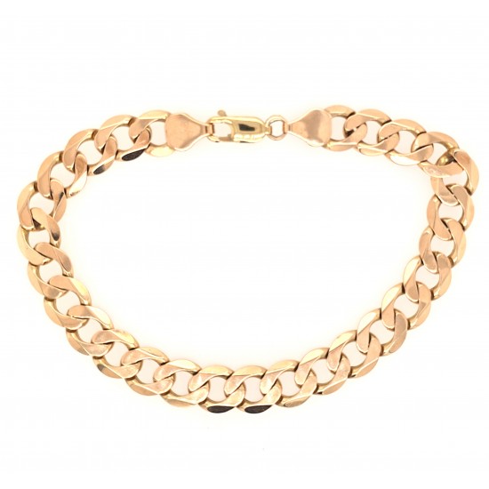 Pre Owned 9ct Mens Curb Bracelet ZX336